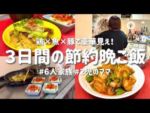 【3日間の節約レシピ】鶏×魚×豚肉で豪華に見える！平日も迷わない簡単献立｜節約主婦の安くて美味しい晩ご飯