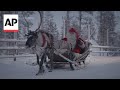 Santa gets ready for Christmas in Lapland, Finland