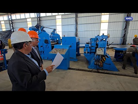 Poggi recorrió los avances de la nueva planta que la firma Servet SA construye en Donovan