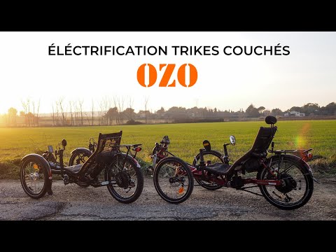 Électrification OZO trike couché AZUB et HP Velotechnik Gekko