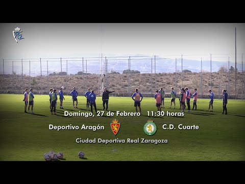 EMILIO LARRAZ (Entrenador D. Aragón) ANÁLISIS de la victoria en Barbastro y PREVIA del partido, Deportivo Aragón - CD Cuarte / J 25 / 3ª División / Fuente: YouTube Real Zaragoza