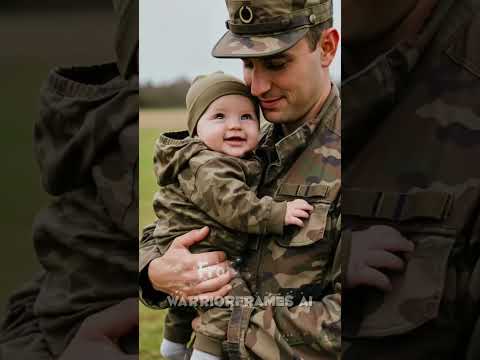 Military Dad Emotional Moments with Beloved Child✨👶🏻#army #military #cute #baby #peace #ai #aiart