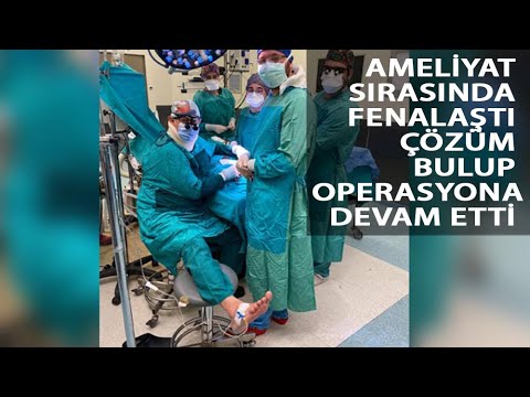 Ameliyatta Fenalaşan Doktor, Ayağına Serum Taktırarak Operasyonu Tamamladı