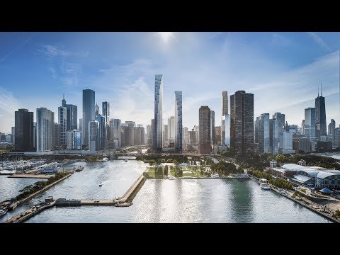 Pair of skyscrapers proposed for site of Calatrava's doomed Chicago Spire