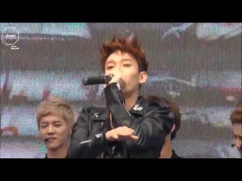 130525 EXO Chen beatbox Chanyeol rapping 엑소 종대 비트박스 찬열 찬열이 랩 @ kyungbok high school 경복 한마음 대축제