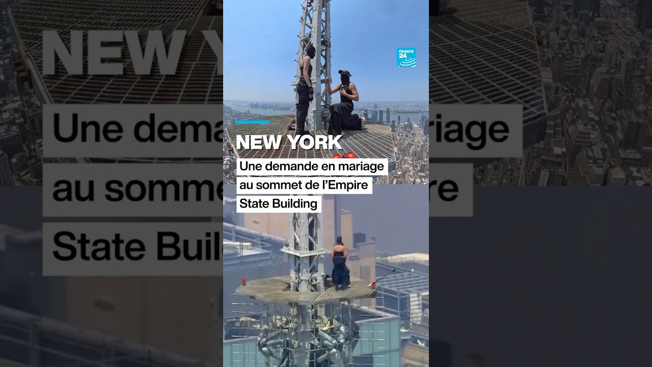 New York : une demande en mariage au sommet de l'Empire State Building • FRANCE 24