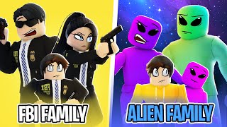 ALIEN FAMILY 👽 vs FBI FAMILY 🕵️ in Roblox BROOKHAVEN RP!