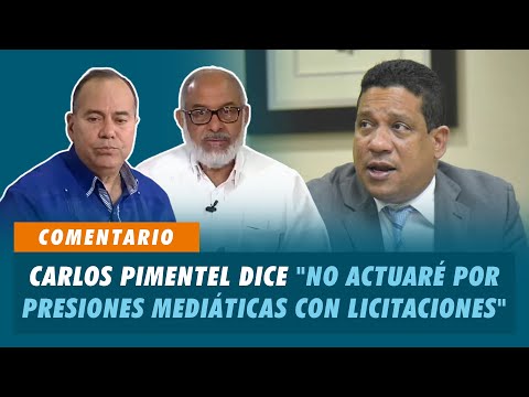 Carlos Pimentel dice "no actuaré por presiones mediáticas con licitaciones" | Matinal