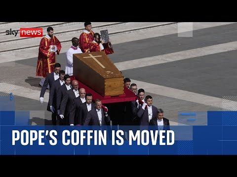 Pope Francis's funeral: Pope's coffin is moved into St Peter's Square