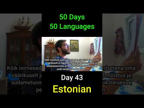 Estonian - 50 Days 50 Languages (Day 43)