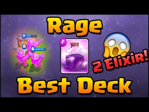 Clash Royale - 2 Elixir Rage! Best Rage Decks for Arena 5, 6, 7, 8, 9