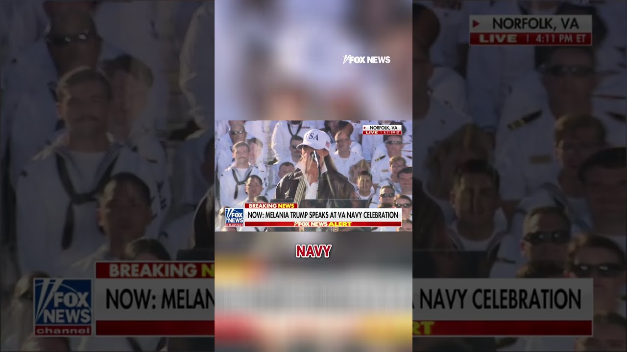 ‘Hooyah, Navy!’: Melania Trump marks 250 years of American sea power #shorts #navy #military #usa