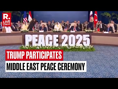 Trump LIVE: US President Trump participates in a Middle East Peace Ceremony | UK |France| Germany
