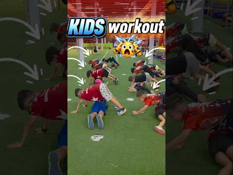 Así trabajan en equipo los niños 🤗 #kids #workout #teamwork