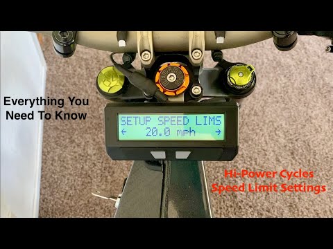 Unlimiting Hi-Power Cycles Power Settings (Speed limits)