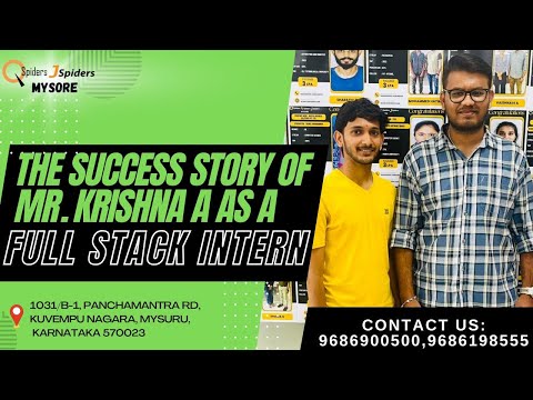 The Success Story of Mr. Krishna A as a Full Stack Intern.