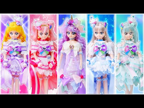 リカちゃん人形が変身❤️わんだふるぷりきゅあ！キュアニャミー、キュアリリアン、キュアワンダフル、キュアフレンディ、ニコ様⭐️ダイヤモンドリボンスタイルにリメイクDIY🌼100円ショップ材料で手作り工作