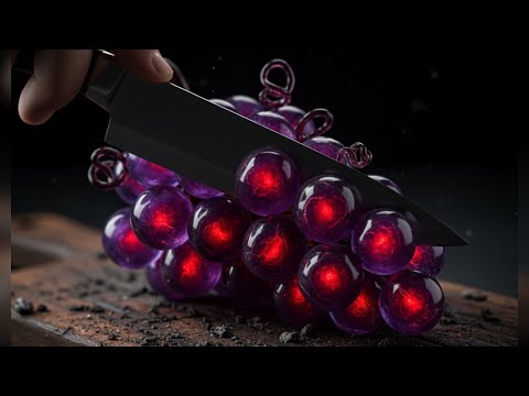 ASMR | Glass Fruits Cutting | Oddly Satisfying 🥭🍇 #satisfyingvideo #oddlysatisfying #asmr