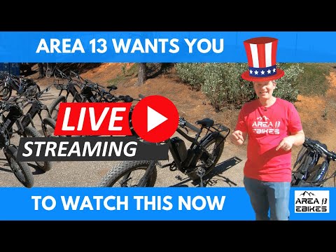 **LIVE with Area 13 Ebikes** Presidents' Day Sale