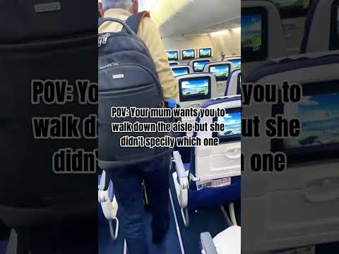 Walking down the aisle#travel #holiday #happy#humor #explore #airplane #airport #viral #shorts