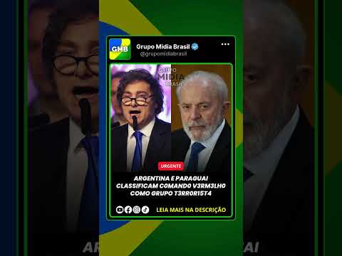 Argentina e Paraguai classificam C0MAND0 V3RM3LH0 como grupo T3RR0R15T4