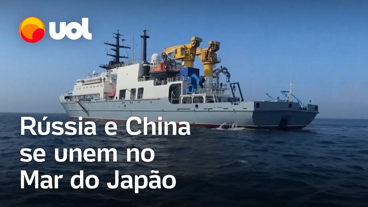 China e Rússia realizam exercícios navais anuais no Mar do Japão veja vídeo