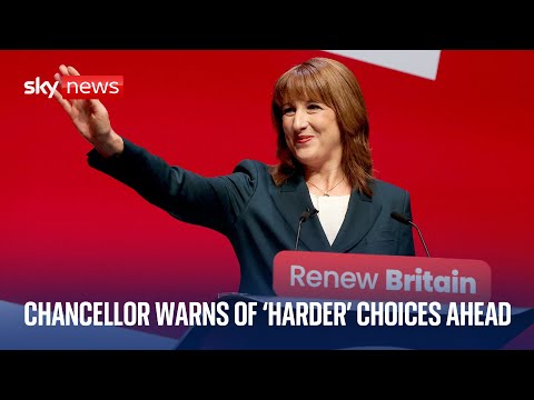 Reeves warns of 'harder' choices ahead during Labour Party conference speech