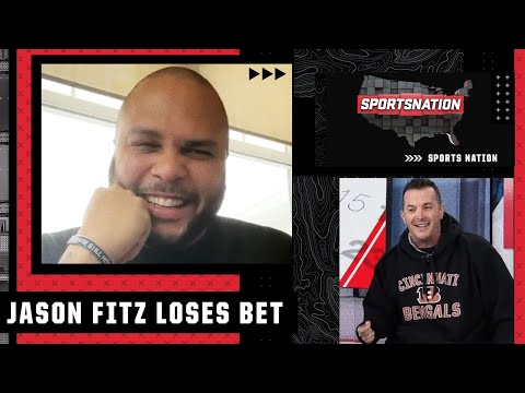 Jason Fitz loses Bengals vs. Raiders bet, has to compliment Jordan Cornette      | SportsNation video clip