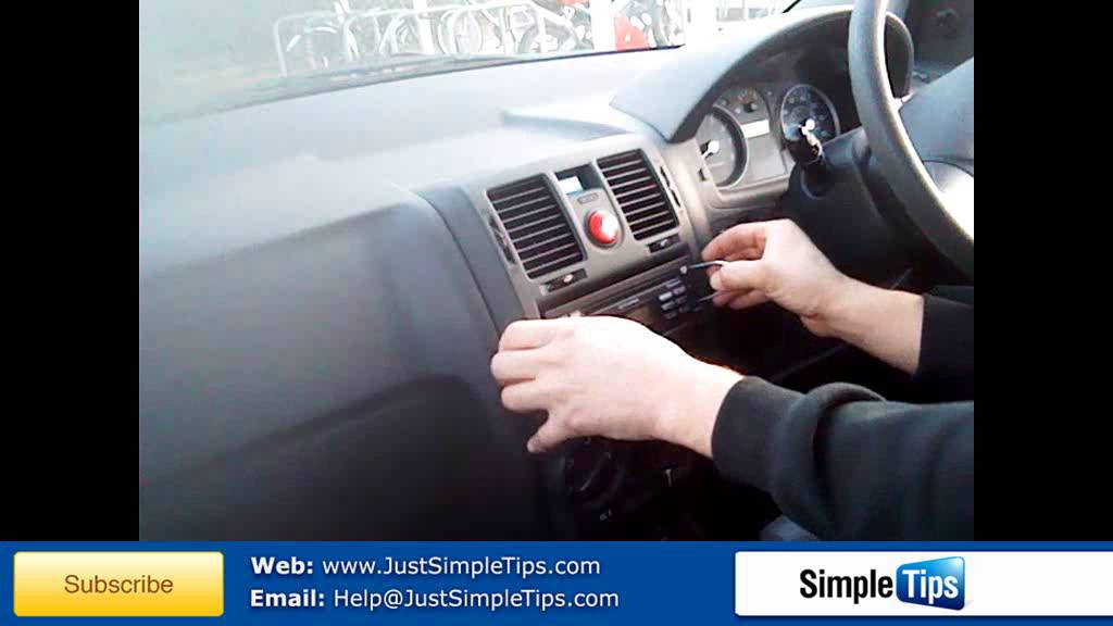 Radio Removal Hyundai Getz (2002-Present) | JustAudioTips ... 2006 hyundai accent radio wiring diagram 