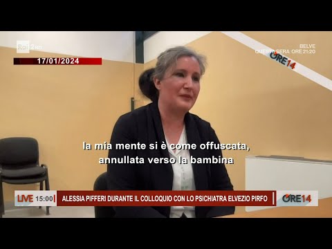 Alessia Pifferi durante il colloquio con lo psichiatra Elvezio Pirfo - Ore 14 del 02/04/2024