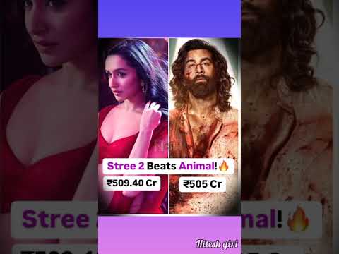 stree 2 Beats Animal #movie #shardhakapur #ranveerkapoor #bollywoodnews #trending #viral_video