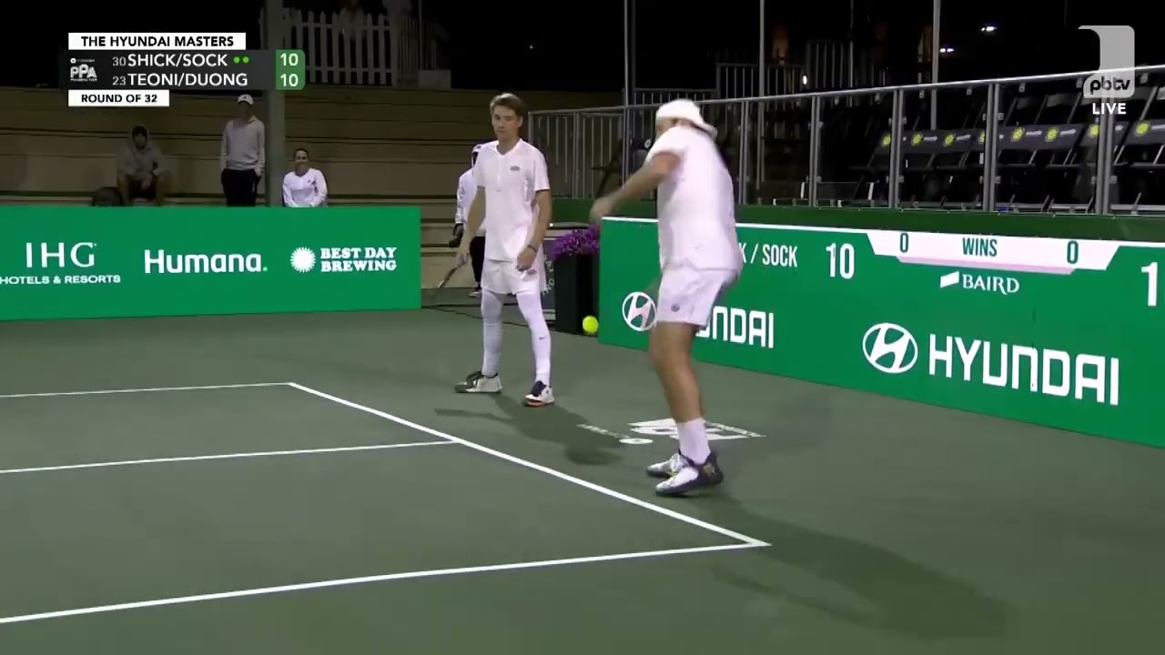 Jack Sock Pickleball HIGHLIGHTS Men's Doubles - Sock/Shick vs Teoni/Duong | The Masters 2024