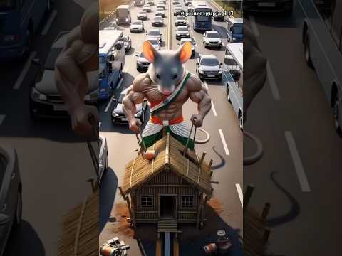 इंडियन 🇮🇳 चूहा ने घर बनाया हाइवाय पे #ai #shorts #shotsfeed #rat