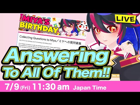 【Live】Answering To All 100 Questions⚡️ミヤへの質問100個一気に答えます！