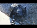 Stolen Jackie Robinson statue found burned and dismantled  - 01:43 min - News - Video