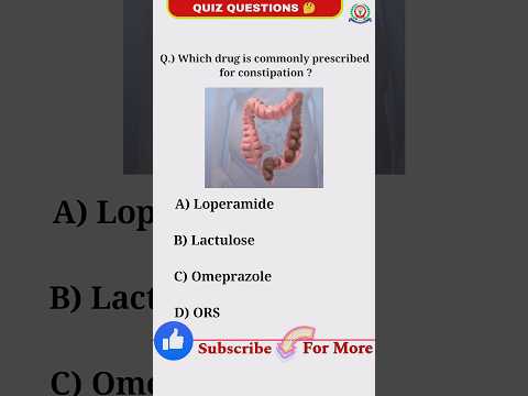 Drug prescribed for constipation? 🤔 | GK Quiz for SSC, Railway, NEET, Nursing, UPSC | #mcq #shorts