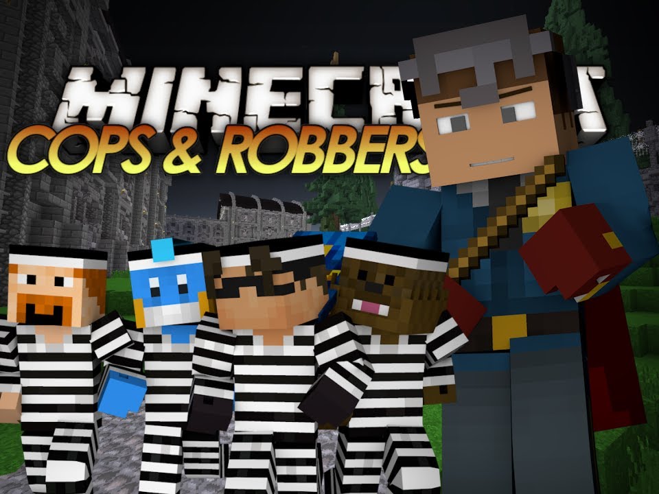 Minecraft Mini Game: Cops & Robbers! W/ SkyDoesMinecraft, JeromeASF ...