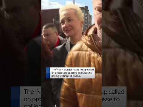 Cheers for Yulia Navalnaya at anti-Putin protest