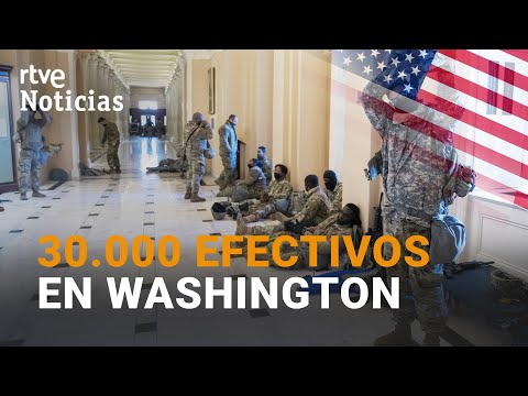 SOLDADOS ACAMPADOS en los pasillos y corredores del CONGRESO de EE.UU. | RTVE