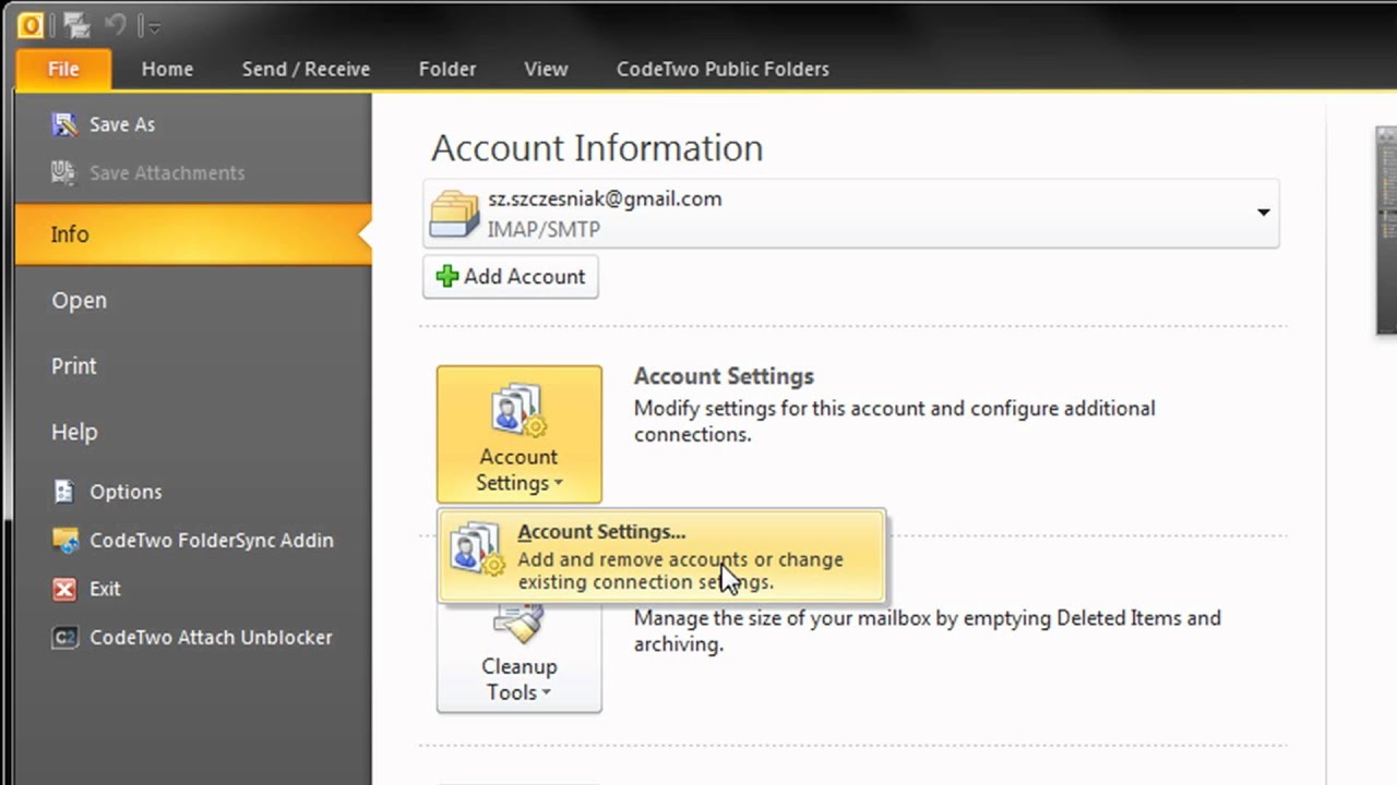 how-to-remove-email-accounts-in-outlook-2010-and-2013-youtube