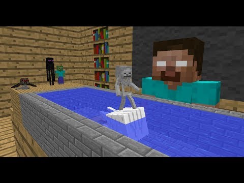 Monster School: Swimming - Minecraft Animation - Phim 