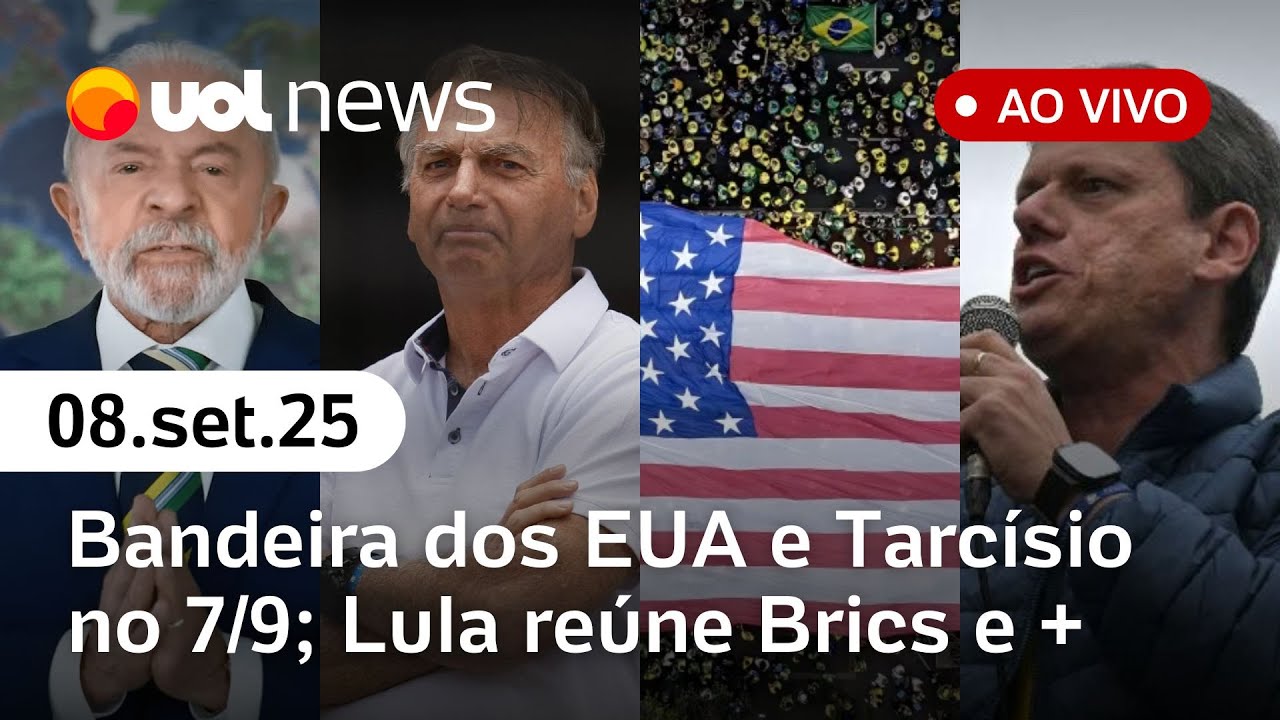 7 de Setembro: Tarcísio radicaliza, bandeira dos EUA em SP, desfile de Lula; julgamento de Bolsonaro