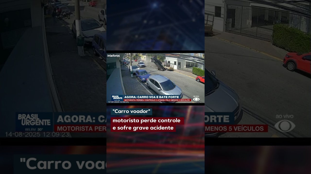 Motorista tem mau súbito e bate em 10 carros em SP deixando uma pessoa ferida