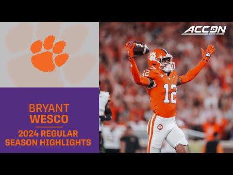 Bryant Wesco Jr. 2024 Regular Season Highlights | Clemson Wide Receiver ...