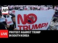 LIVE: Protest against Trump in South Korea