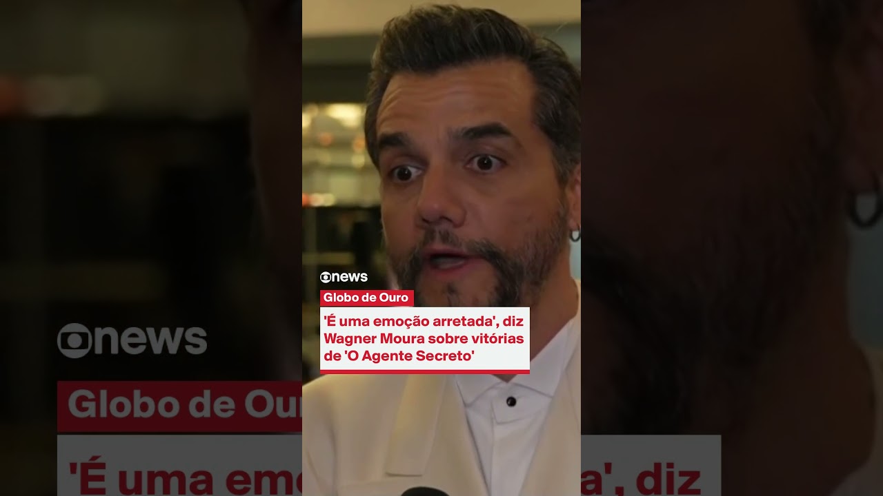 ‘É uma emoção arretada’, diz Wagner Moura sobre vitórias de ‘O Agente Secreto’ no Globo de Ouro