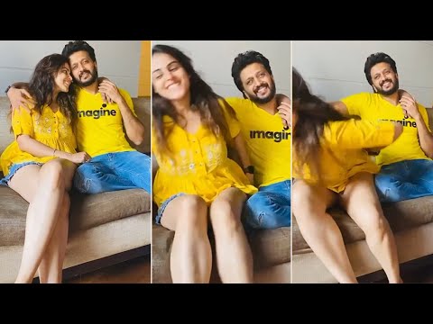 Genelia making fun with her husband Riteish Deshmukh Genelia making fun with her husband Riteish Deshmukh