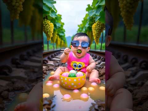 ❤️ Evolution of Baby: Train Meets on Baby for Food Eating #cat #cute #love #shorts BabyLos 121