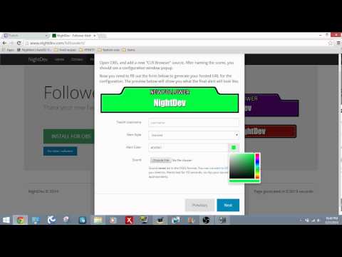 Twitch Follower Alert Tutorial
