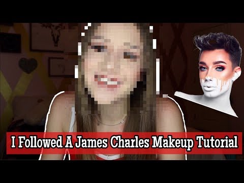 I Tried Following A James Charles Makeup Tutorial | Riley Lewis